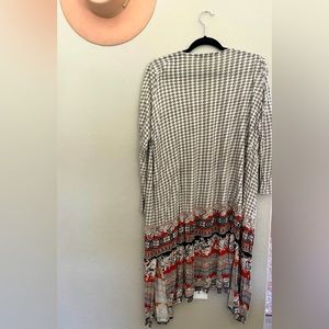 Patrons Of Peace boho print link lined duster kimono size medium